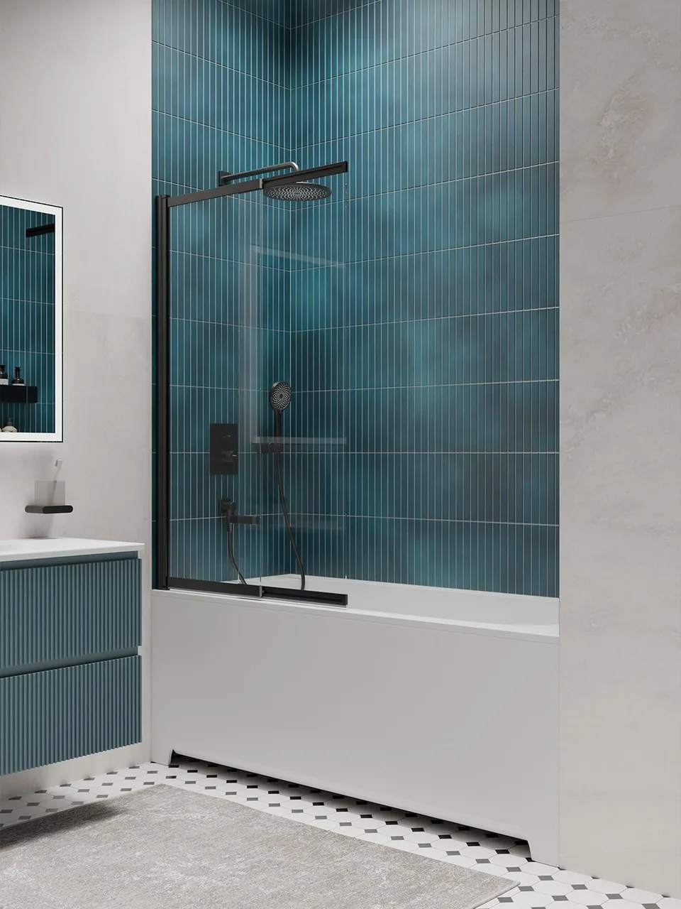 Ванна из искусственного камня встраиваемая, в комплекте с ногами BelBagno BB-DELTA-170-75-46-MR-W-MATT-LEG-SET