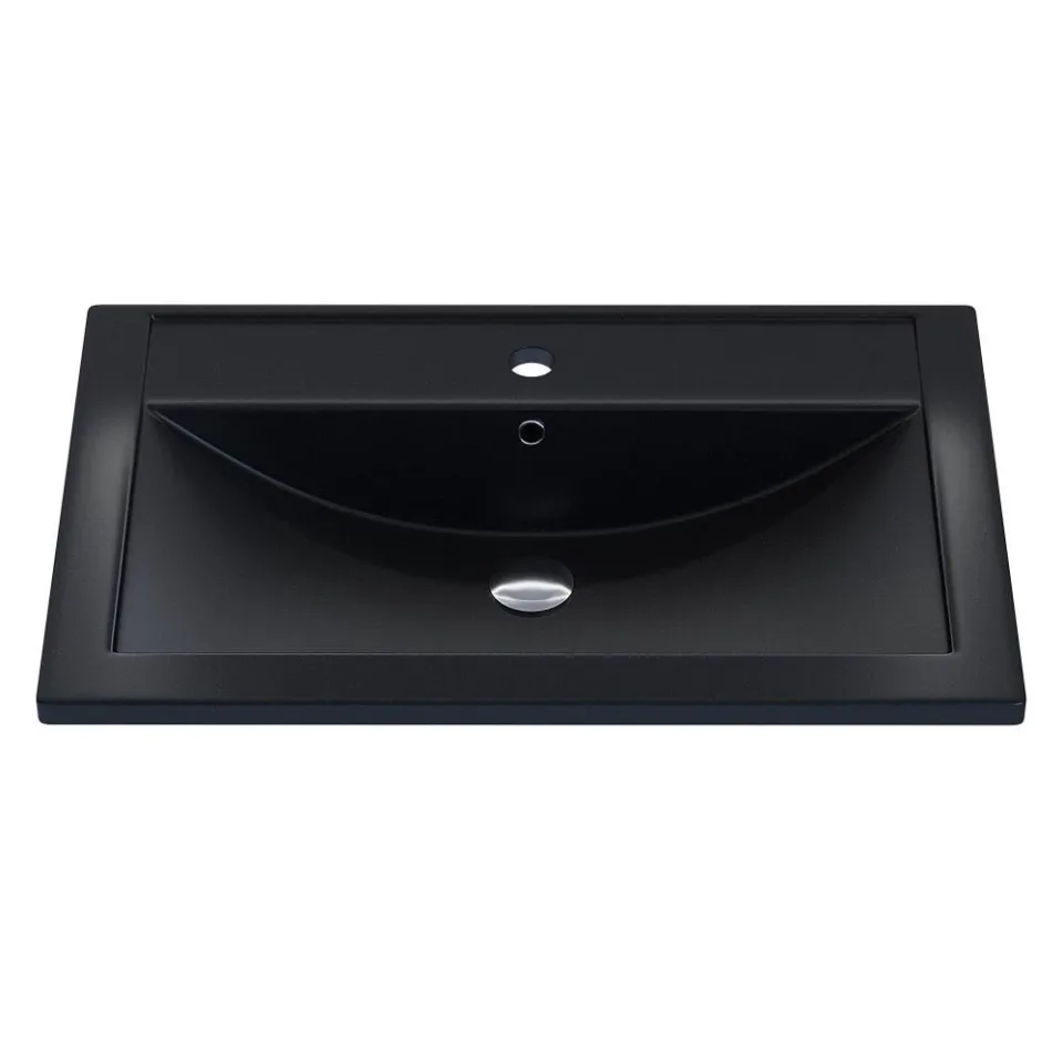 Встраиваемая раковина Uperwood Foster Quartz 70*45,5 черная матовая, космос