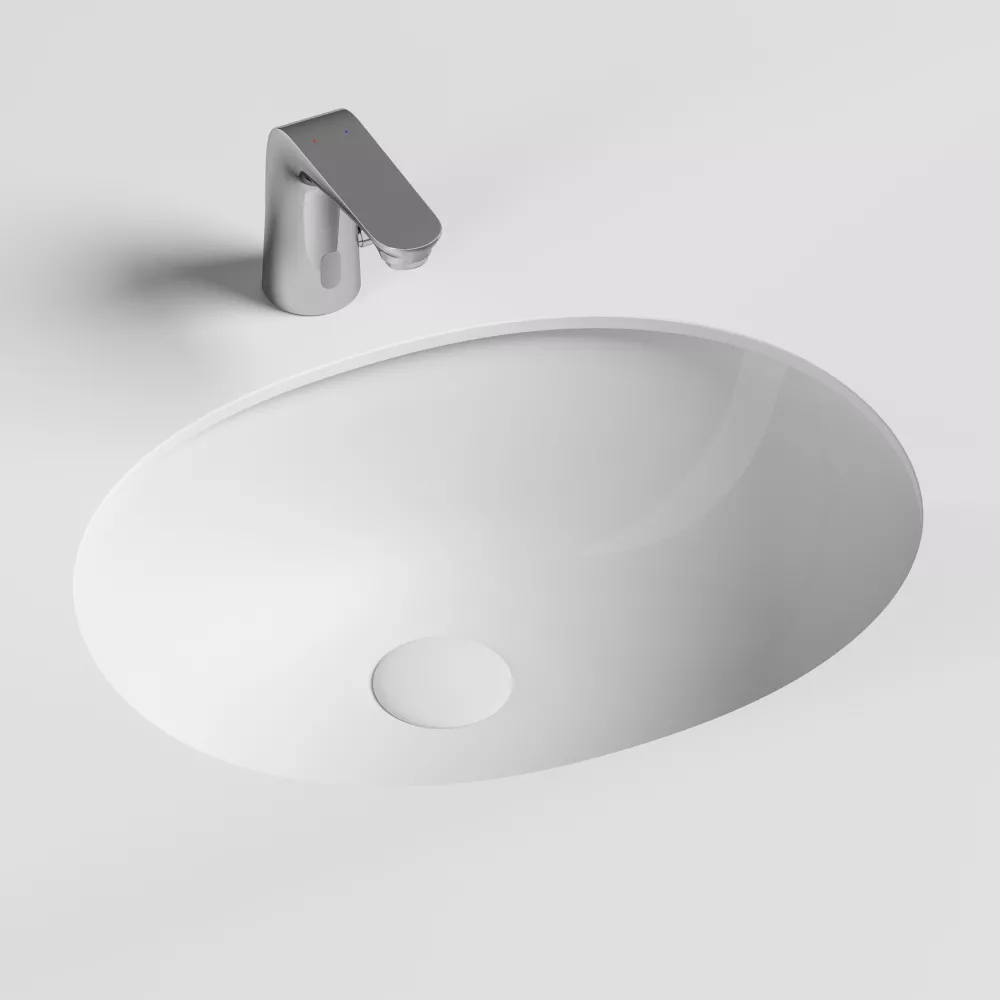 Раковина из сантехнического фарфора Ceramica Nova Элемент (Element) 56 см CN6043 встраиваемая цвет белый