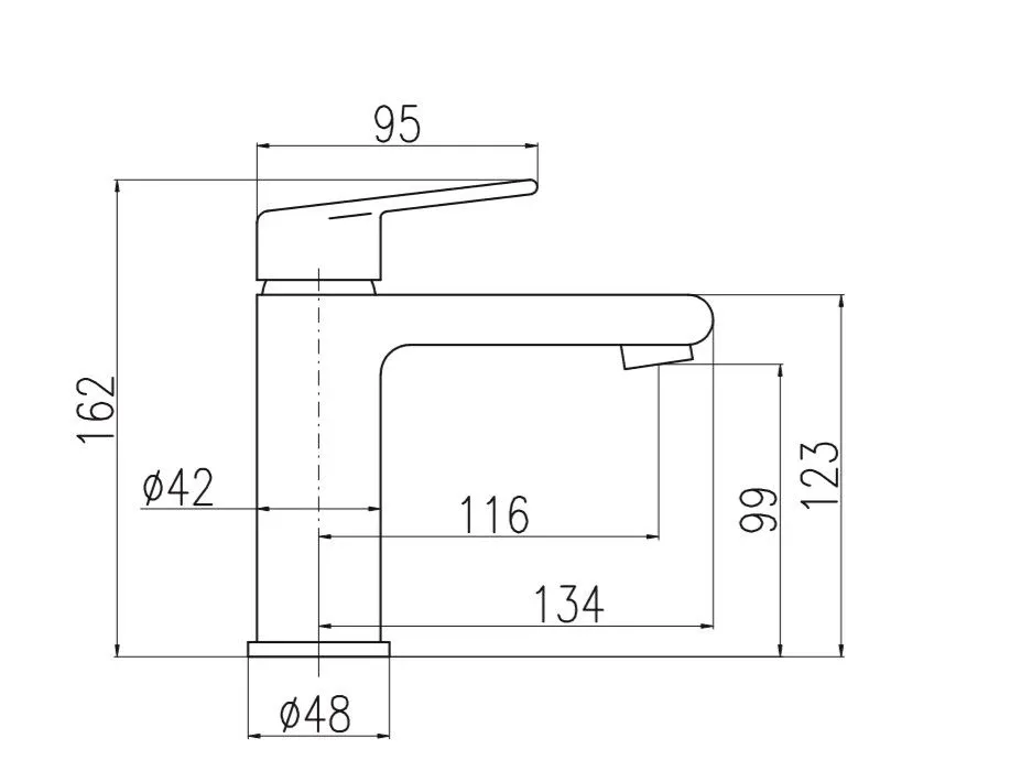 Смеситель Rav Slezak Colorado CO128.5CMATC для раковины хром/черный матовый