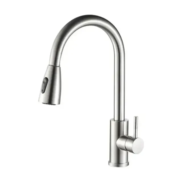 Смеситель Haiba HB73304-2 для кухни сталь матовая