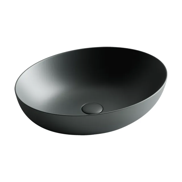 Раковина из сантехнического фарфора Ceramica Nova Элемент (Element) 52 см CN6017MDH накладная цвет темный антрацит матовый