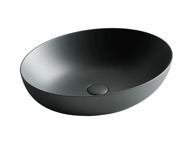 Раковина из сантехнического фарфора Ceramica Nova Элемент (Element) 52 см CN6017MDH накладная цвет темный антрацит матовый