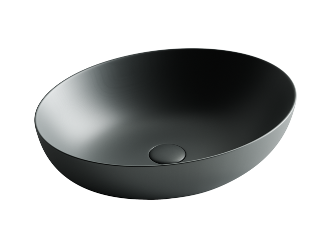 Раковина из сантехнического фарфора Ceramica Nova Элемент (Element) 52 см CN6017MDH накладная цвет темный антрацит матовый