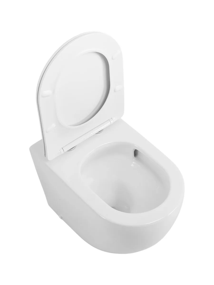 Унитаз приставной безободковый с сиденьем и смывом TORNADO BelBagno SFERA-TOR BB2141CB-TOR/SC