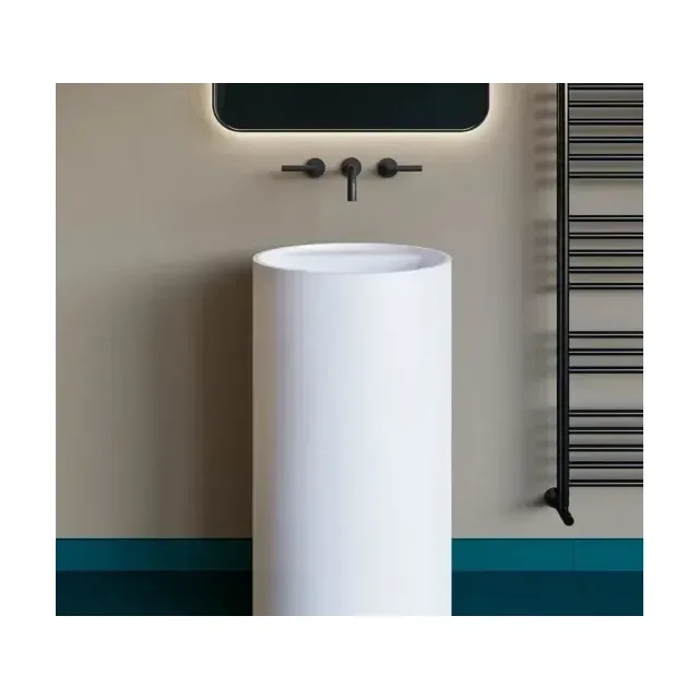 Напольная раковина Salini Armonia Top 01 S-Stone 45*45*85 внешняя сторона цветная матовая (по RAL)