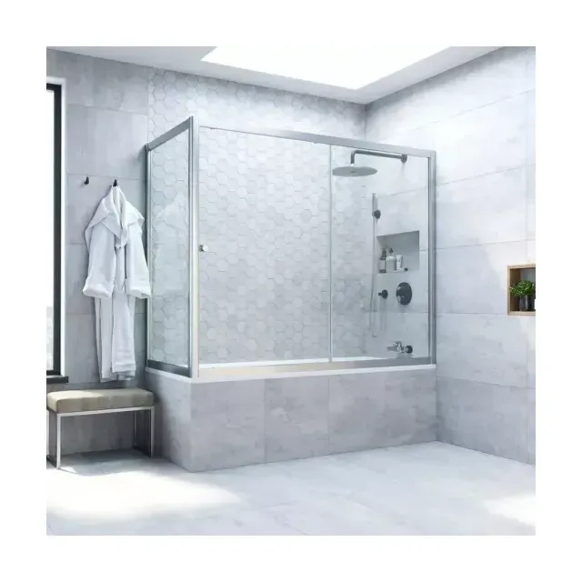 Шторка на ванную ZV+ZVF NOVO 190*85 07 crystalvision, профиль матовый хром, стекло crystalvision
