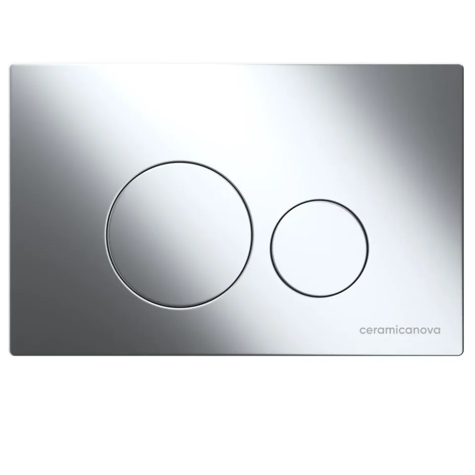 Комплект инсталляции Ceramicanova Envision, унитаз Play Rimless, клавиша смыва Round хром