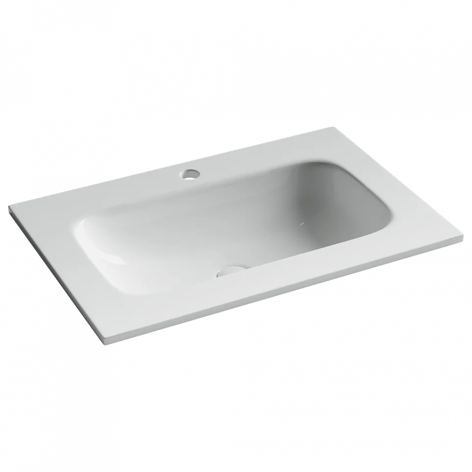Раковина из сантехнического фарфора Ceramica Nova Грация (Grace) 71 см CN7031 накладная цвет белый