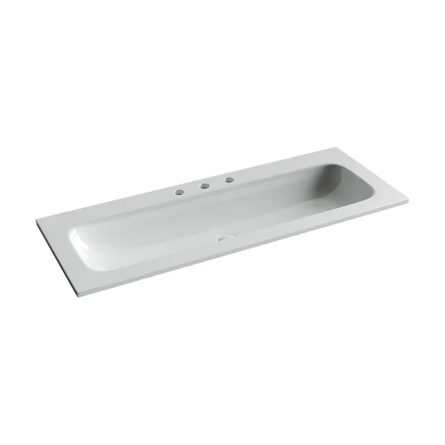 Раковина из сантехнического фарфора Ceramica Nova Грация (Grace) 121 см CN7024 накладная цвет белый