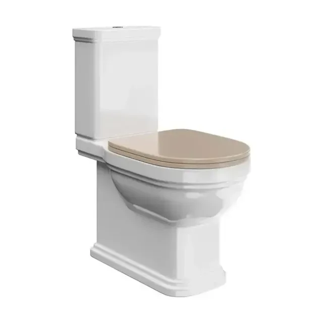Унитаз-компакт Kerama Marazzi Pompei 37*67,6 с бежевой крышкой-сиденьем микролифт