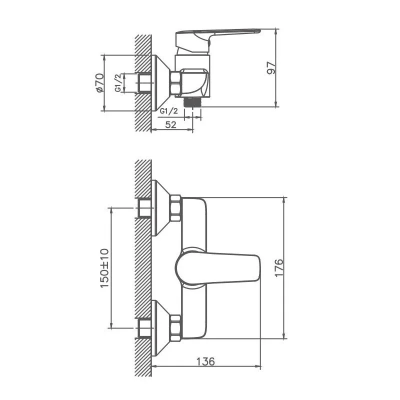 Смеситель Haiba HB20563 для душа