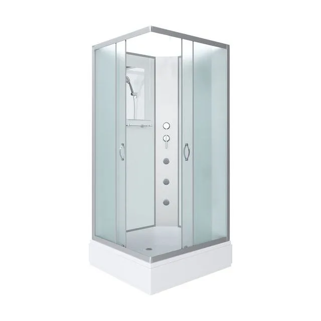 Душевая кабина Niagara Classic NG-33984-14QBKG (90х80х200) средний поддон(26см),стекло матовое