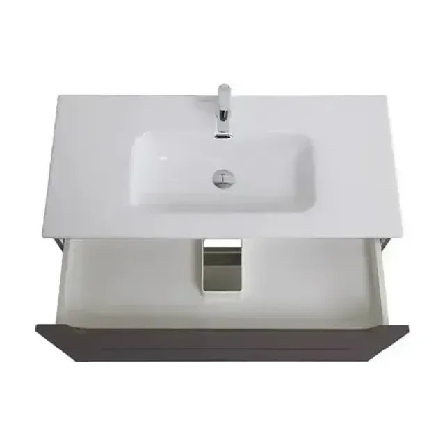Тумба с раковиной BelBagno Этна (Etna) 100 темно-серая матовая (раковина BB1000ETL)