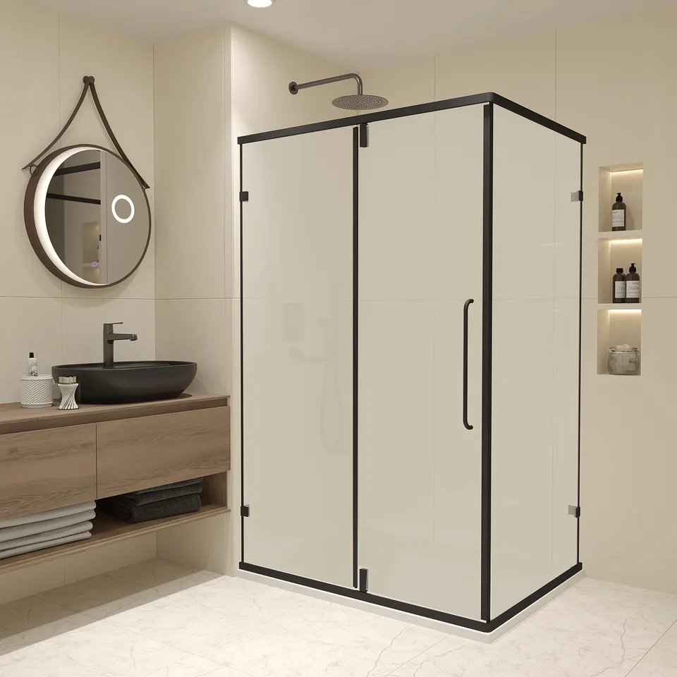 Душевой уголок RGW CL-046B — 1200x800, матовое, профиль черный