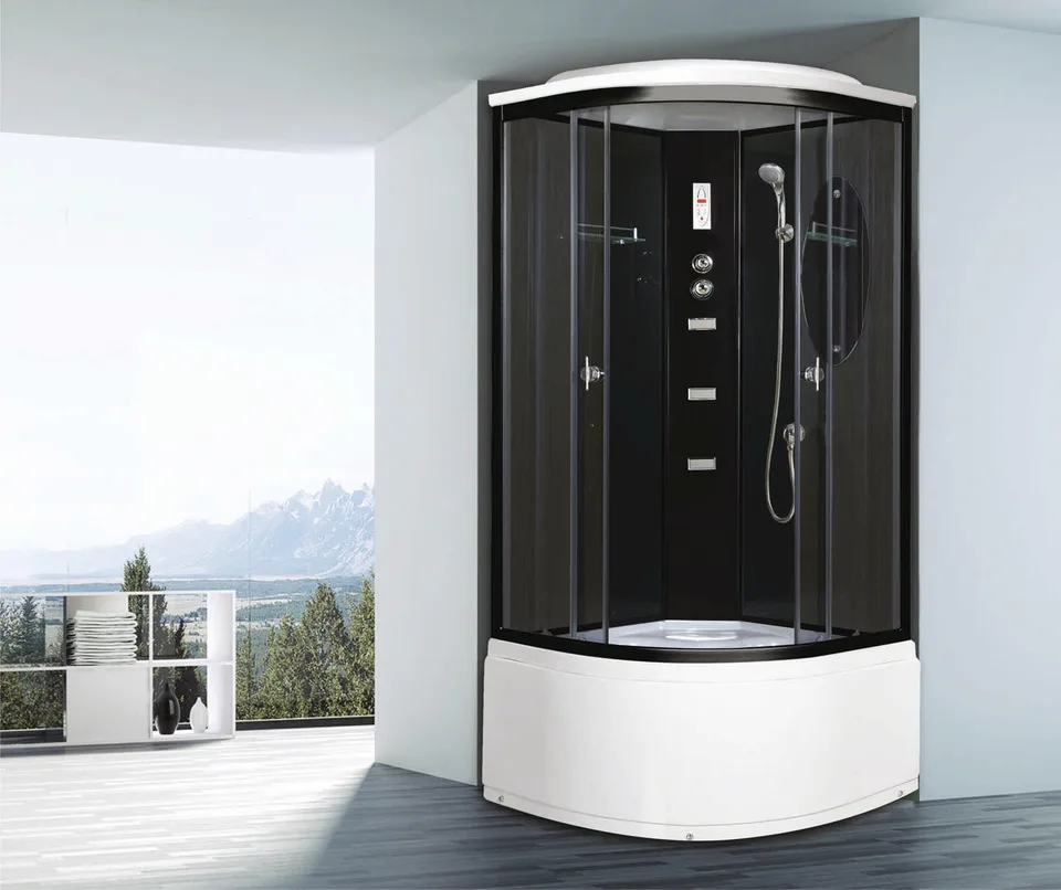 Душевая кабина Niagara Ultra NG-212-01N (100х100х220) высокий поддон(48см),черный,стекло тонированное,4 места