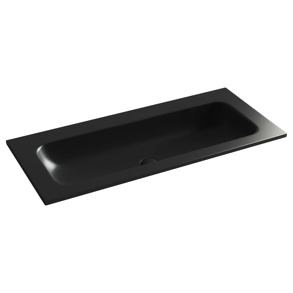 Раковина из сантехнического фарфора Ceramica Nova Грация (Grace) 101 см CN7013MBwx накладная цвет черный матовый