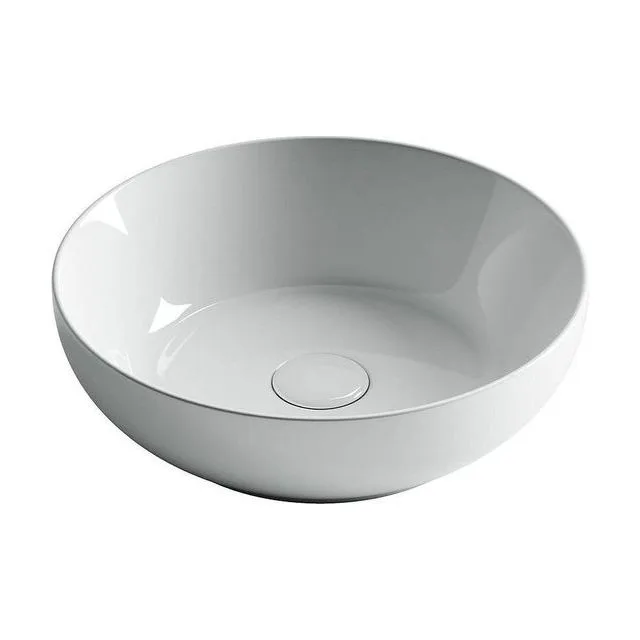 Раковина из сантехнического фарфора Ceramica Nova Элемент (Element) 37 см CN6020 накладная цвет белый