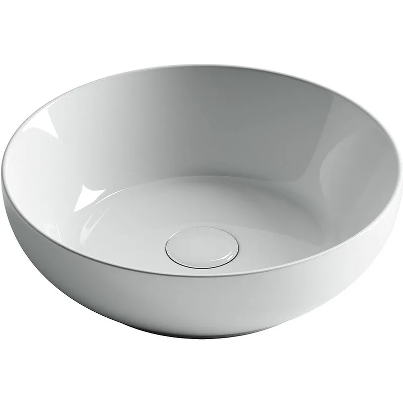 Раковина из сантехнического фарфора Ceramica Nova Элемент (Element) 37 см CN6020 накладная цвет белый