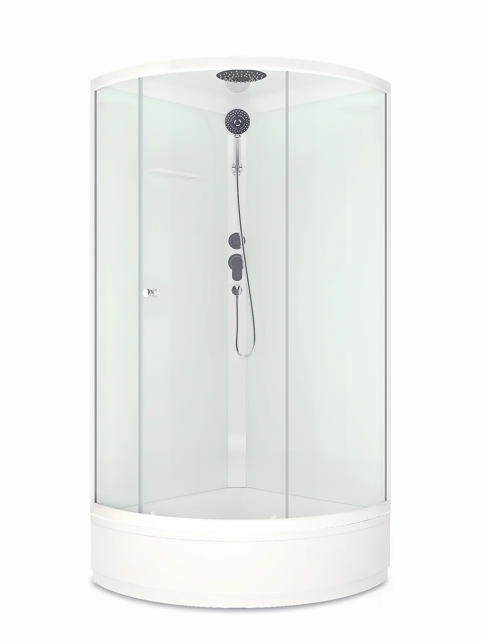 Душевая кабина Domani-Spa Simple 99 mid V1.2 (90х90 см) — белые стенки, прозрачные стекла