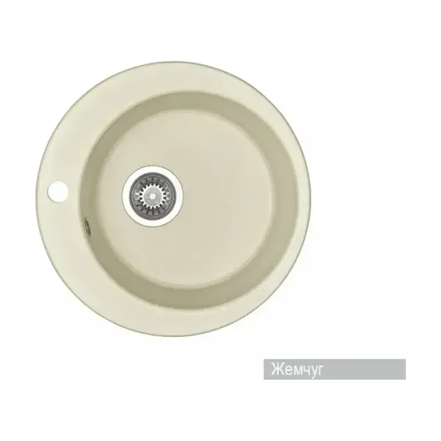 Мойка для кухни AQUATON Иверия круглая жемчуг 1A711032IV240