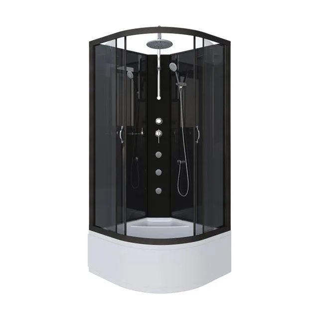 Душевая кабина Niagara Classic NG-6508-14BKTG (90х90х210) высокий поддон(40см),черный,стекло тонированное