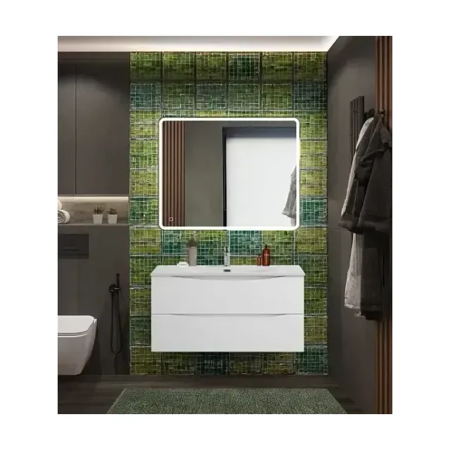 Комплект мебели BelBagno Marino-Cer-N 100 белый глянец
