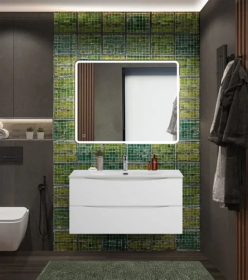 Комплект мебели BelBagno Marino-Cer-N 100 белый глянец