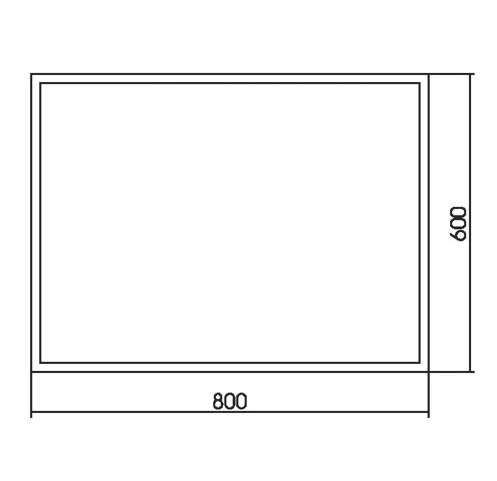 Зеркало Aquanika Metallica 60*80/80*60 AQM6080RU134 реверсивное крепление, металлическая черная рама