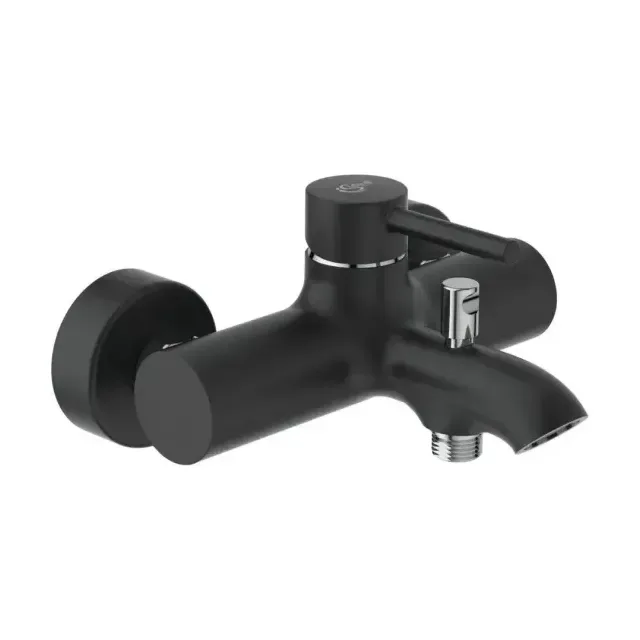 Смеситель Ideal Standard Ceraline BC199U4 для ванны и душа черный матовый/хром