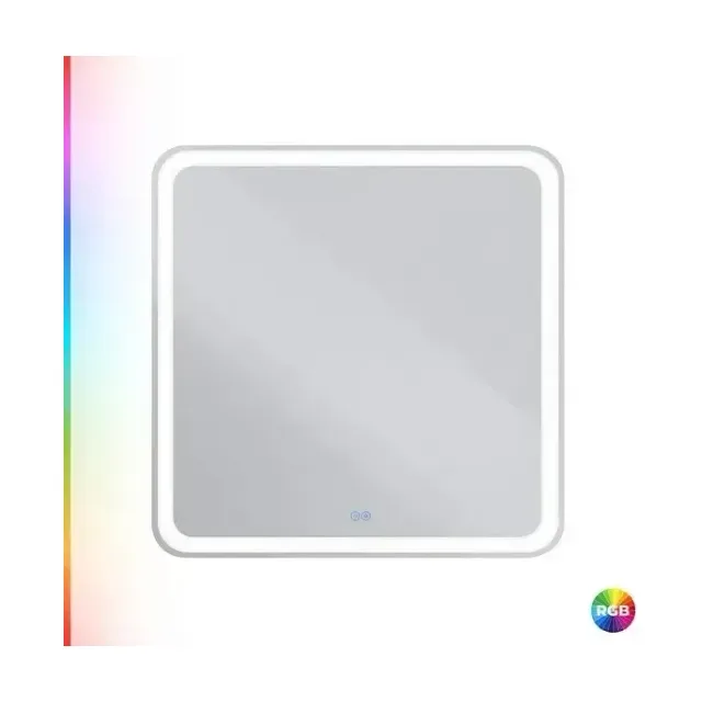 Зеркало Cezares Мультиколор (Multicolore) CZR-SPC-MC-800-800-RGB-TCH 80*80 со встроенной разноцветной подсветкой RGB