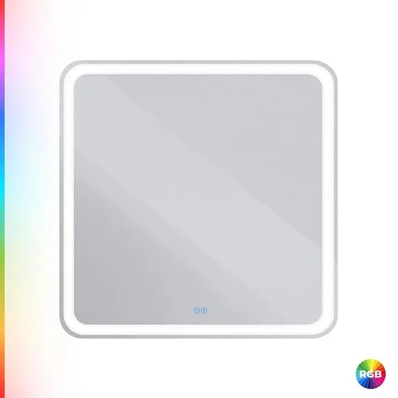 Зеркало Cezares Мультиколор (Multicolore) CZR-SPC-MC-800-800-RGB-TCH 80*80 со встроенной разноцветной подсветкой RGB