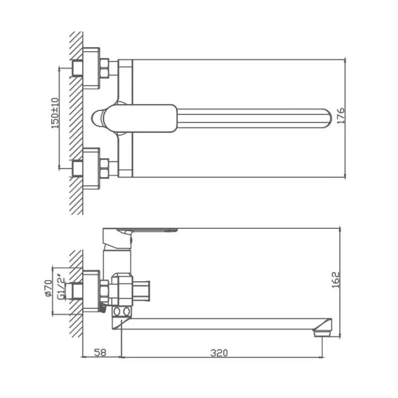Смеситель Haiba HB22617 универсальный