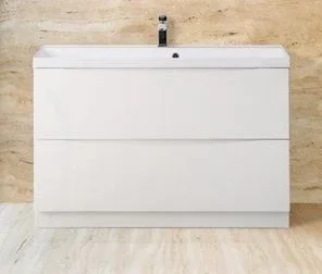Тумба с раковиной BelBagno Марино (Marino) 90 белый глянец напольная