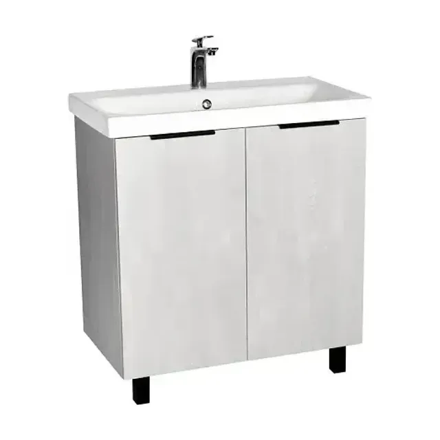 Тумба с раковиной Viant Берлин VBER80MDC-T2ST 80 напольная цемент (раковина Moduo 80)