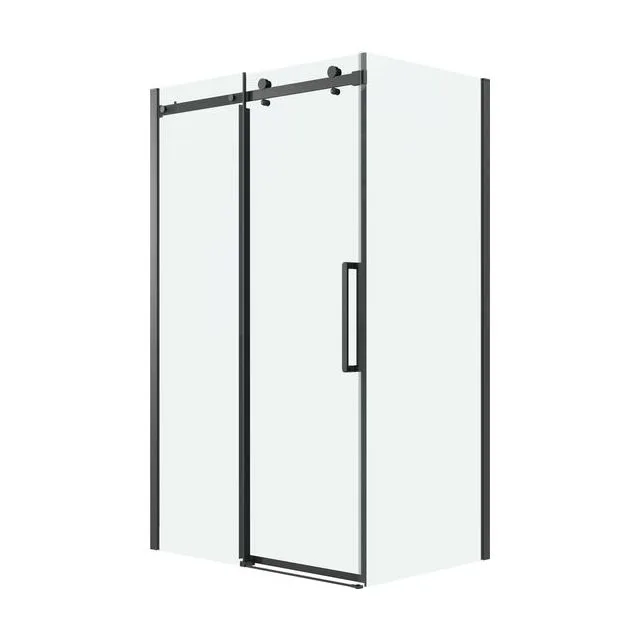Душевое ограждение Grossman Classic 100.K33.04.110.21.00-200.K33.04.100.21.00 (110х100х195) раздвижная,черный матовый,стекло прозрачное