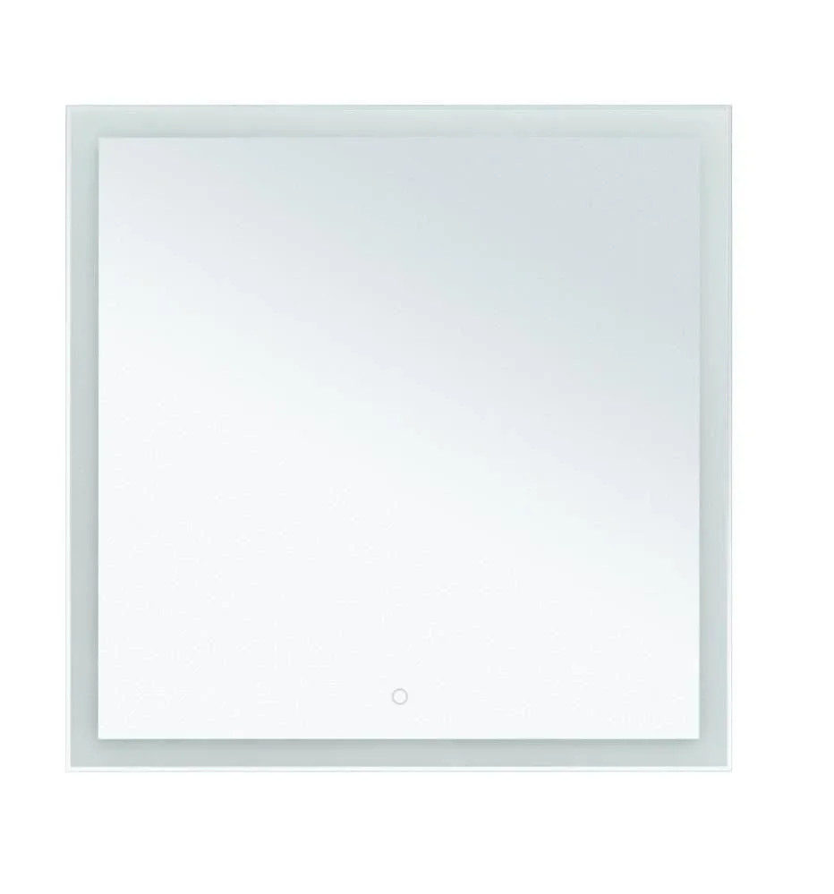 Зеркало Aquanet Гласс 80 белый глянец с Led подсветкой