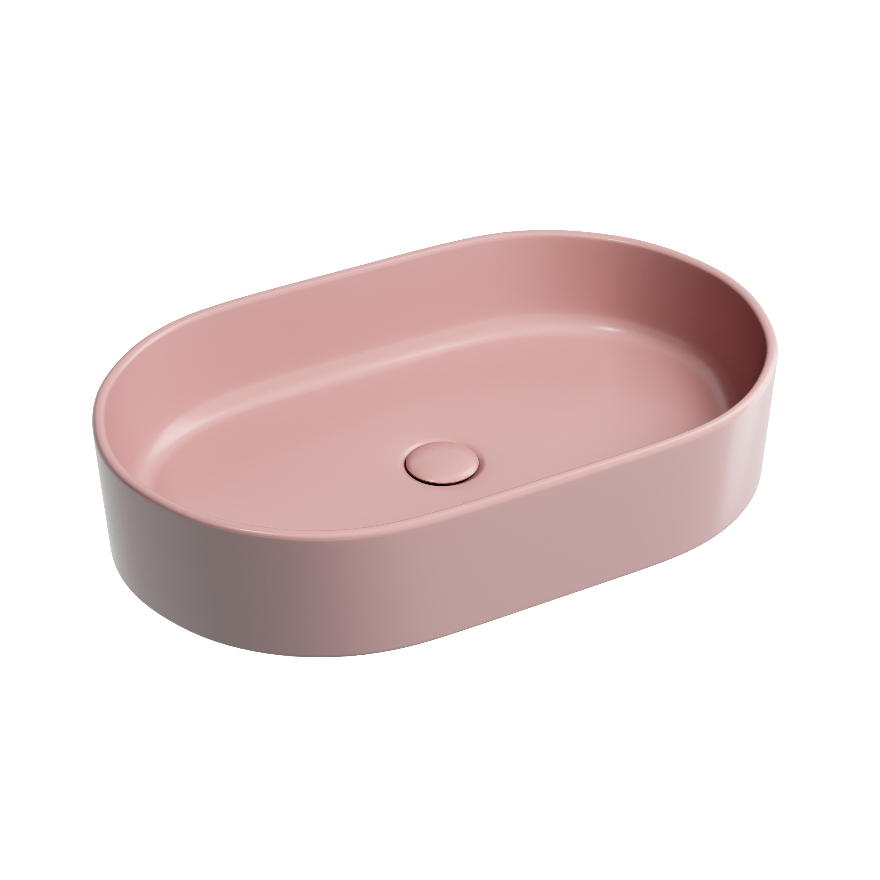Раковина из сантехнического фарфора Ceramica Nova Элемент (Element) 61 см CN6048MP накладная цвет розовый матовый