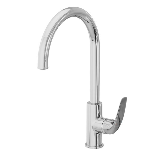 Смеситель для кухни AVRORA GLADE с высоким поворотным изливом, цвет хром