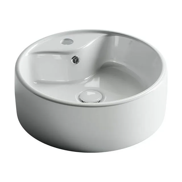 Раковина из сантехнического фарфора Ceramica Nova Элемент (Element) 40 см CN5027 накладная цвет белый
