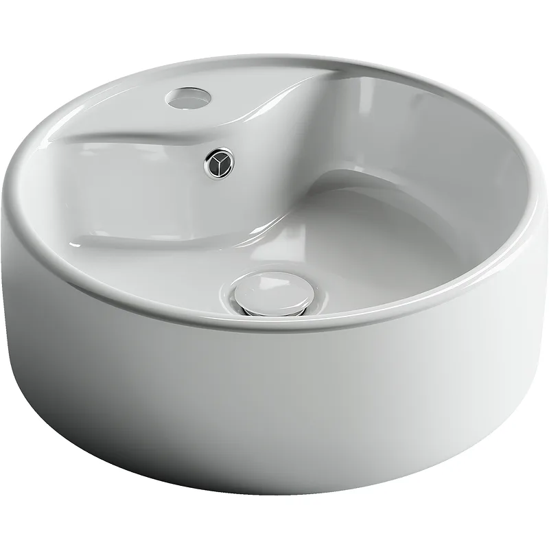 Раковина из сантехнического фарфора Ceramica Nova Элемент (Element) 40 см CN5027 накладная цвет белый