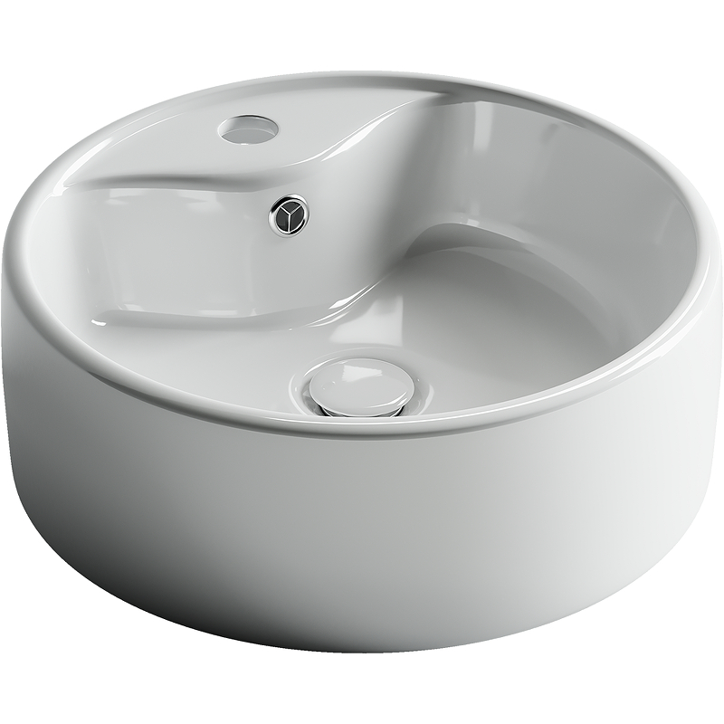 Раковина из сантехнического фарфора Ceramica Nova Элемент (Element) 40 см CN5027 накладная цвет белый