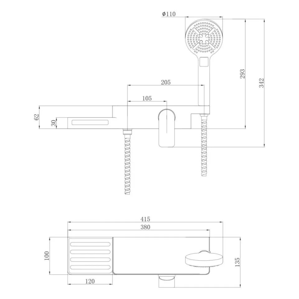 Смеситель Lemark Unibox LM6903CW для душа хром/белый