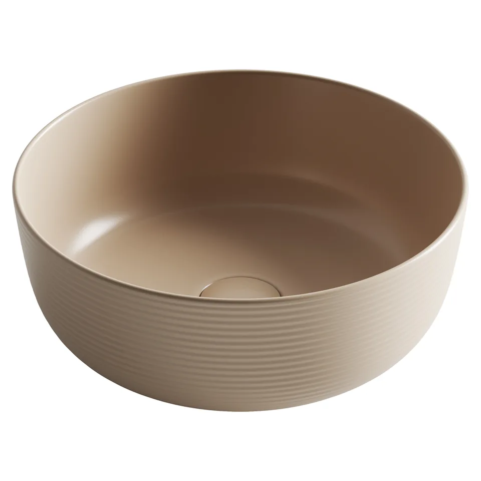 Раковина из сантехнического фарфора Ceramica Nova Элемент (Element) 36 см CN6073MC накладная цвет бежевый матовый