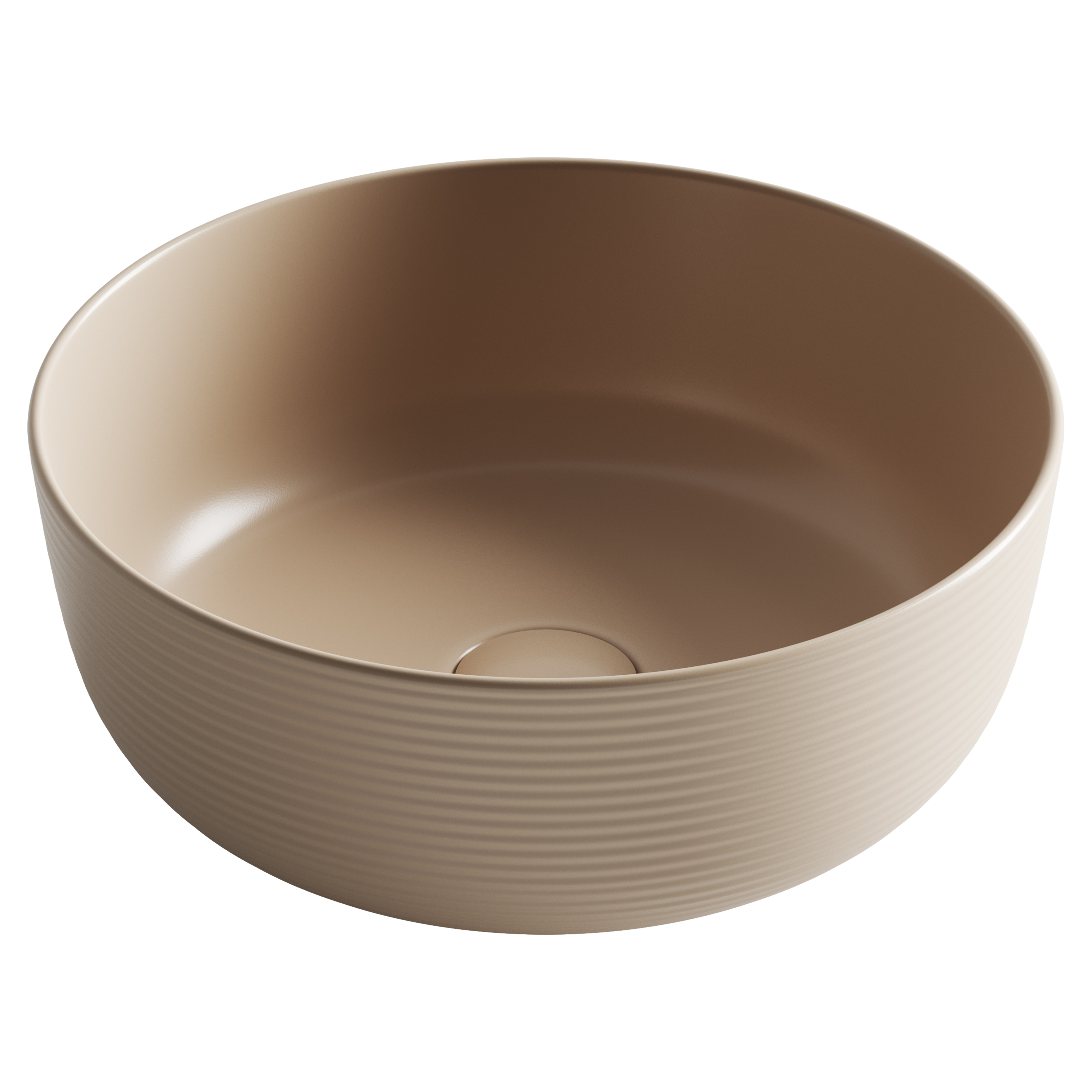 Раковина из сантехнического фарфора Ceramica Nova Элемент (Element) 36 см CN6073MC накладная цвет бежевый матовый