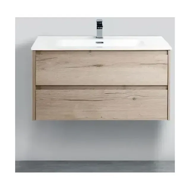 Тумба с раковиной BelBagno Крафт (Kraft) 100 белый дуб Галифакс