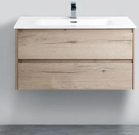 Тумба с раковиной BelBagno Крафт (Kraft) 100 белый дуб Галифакс