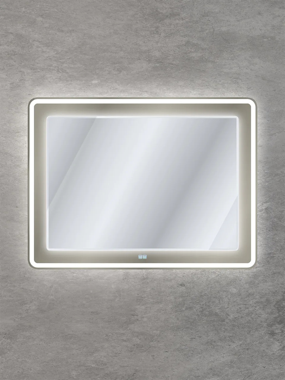 Зеркало со встроенной и контурной подсветками CEZARES CZR-SPC-SLIDER-800-800-LED-TCH-BR