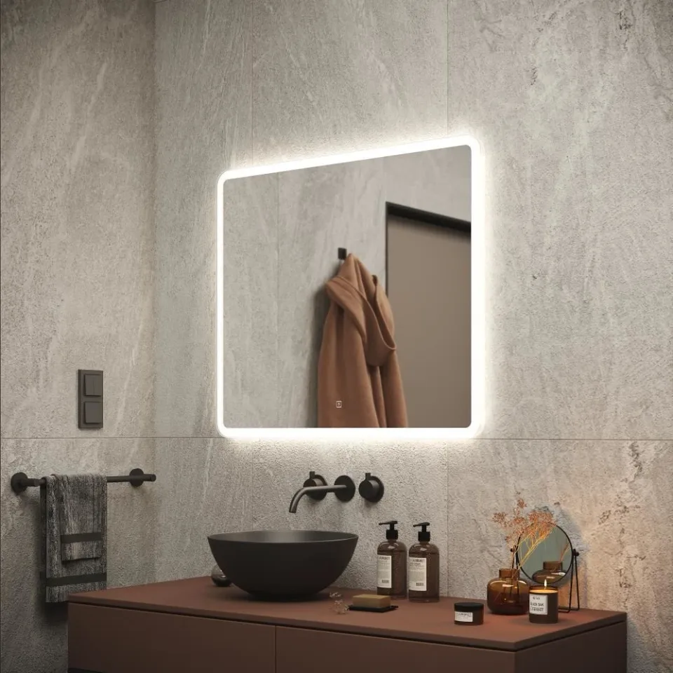 Зеркало Sancos Аркадия/Arcadia 80*70 с подсветкой