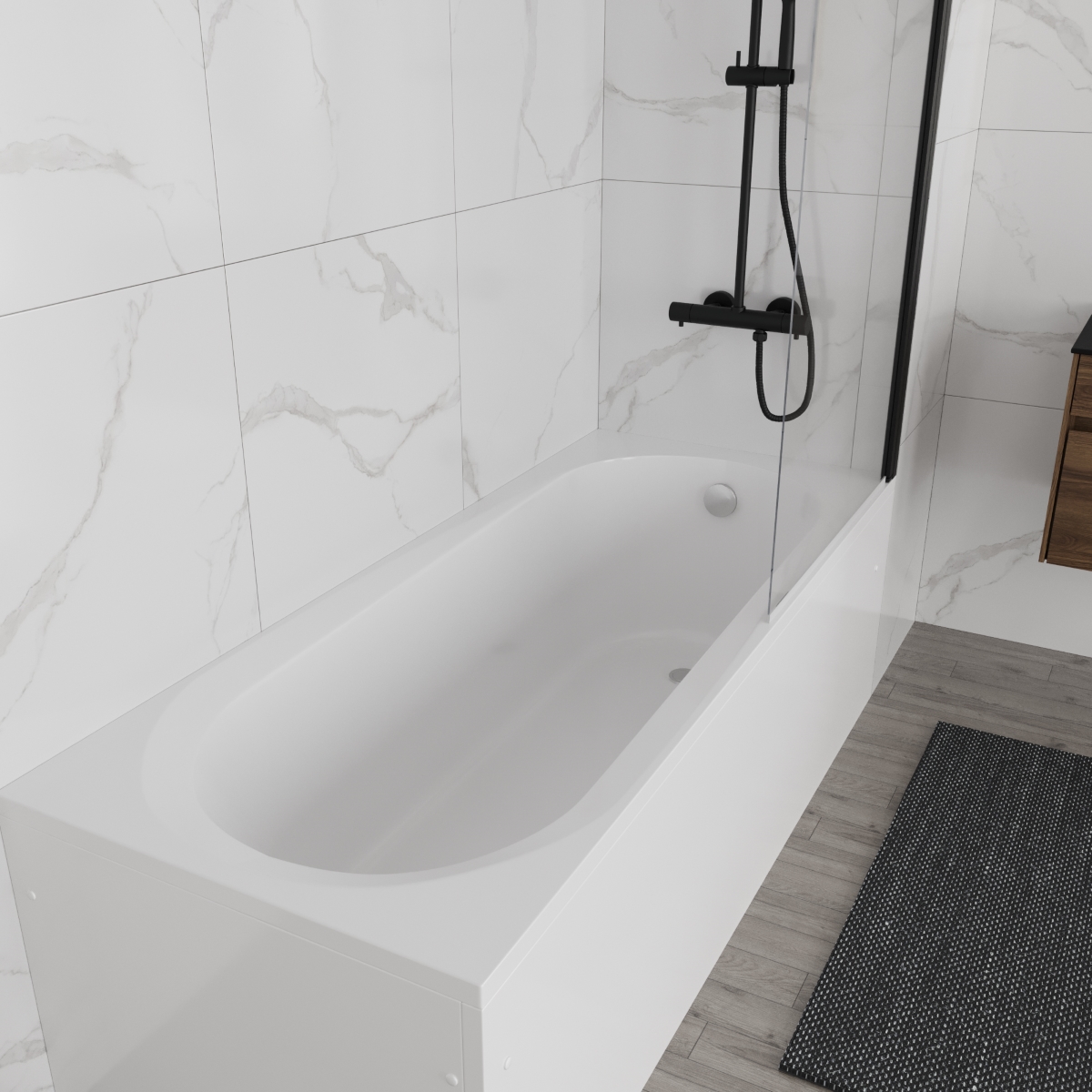 Ванна Vincea VBT-2B170-FR 170x70 пристенная прямоугольная